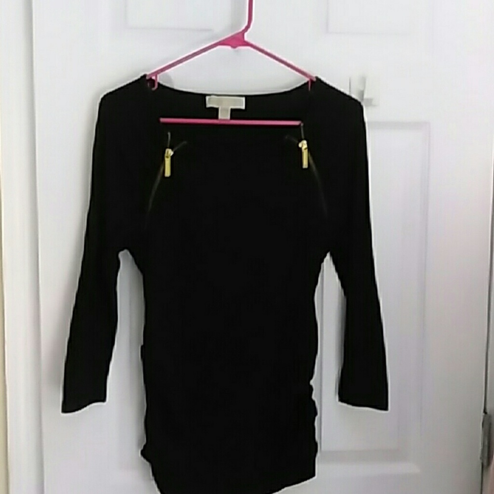 Michael Michael Kors Black 3/4 sleeve shirt